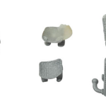 fotos de acessórios ortodônticos com resina quebrada em sua base